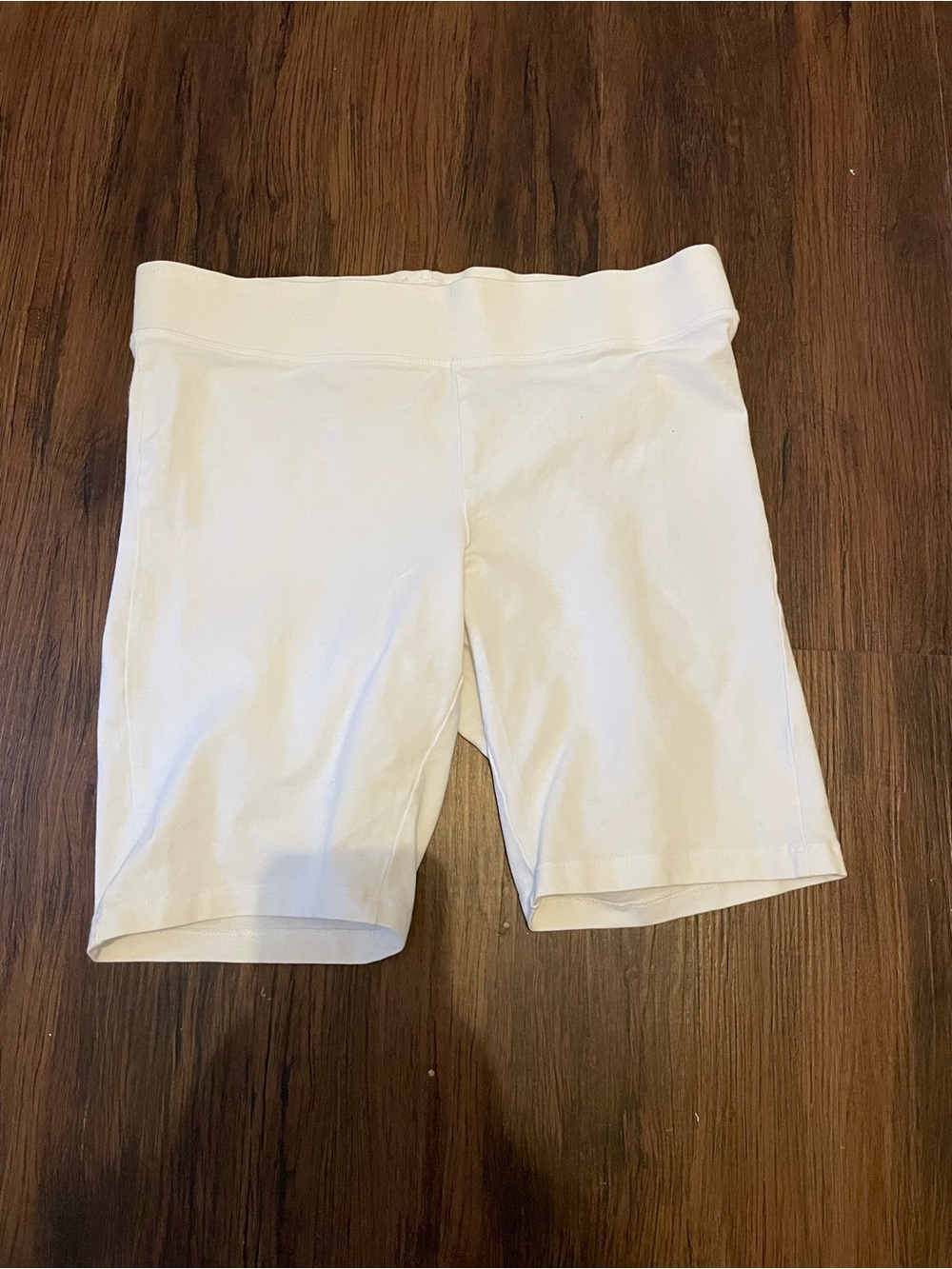 Women's White Stretch Bike Shorts